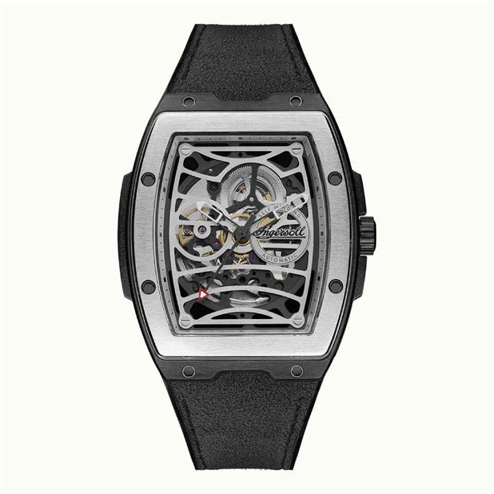 Ingersoll I12306 The Challenger Automatic Black PU Strap Watch - W4985