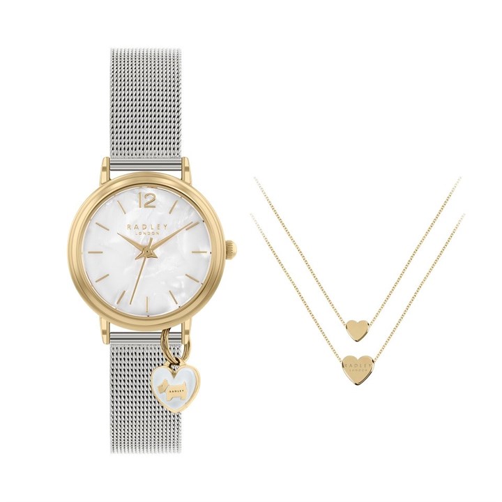 Radley RY4517A-SET Two Tone Mesh Bracelet Watch And Necklace Gift Set - W51370