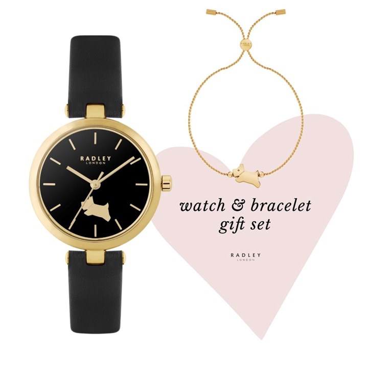 Radley RY21590A-SET Black Leather Strap Watch And Bracelet Gift Set - W51441