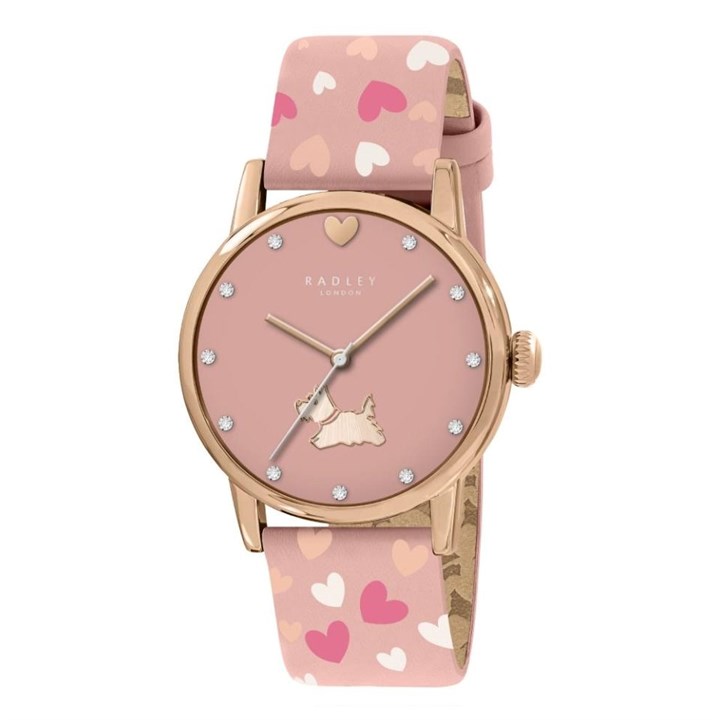 Radley RY21786A Pink Heart Leather Strap Watch - W51454