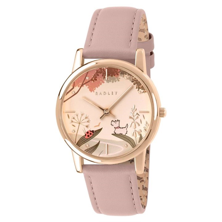 Radley RY21846 Rose Gold Plated Pink Leather Strap Watch - W51499