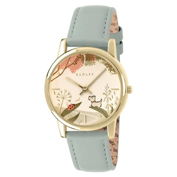 Radley RY21848 Gold Plated Grey Leather Strap Watch - W51500