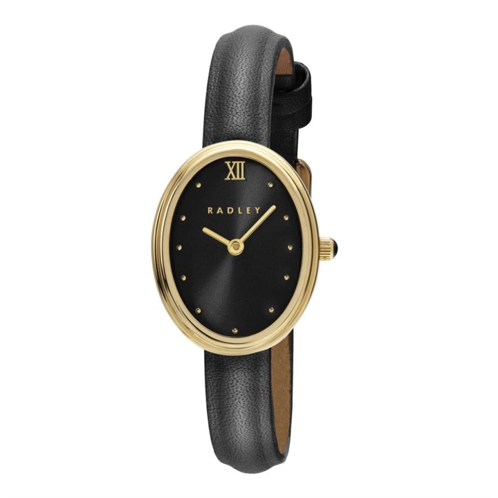 Radley RY22042 Gold Tone Black Leather Strap Watch - W51614