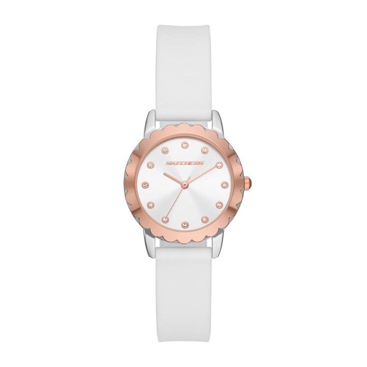 Skechers SR6235 Anaheim White Silicone Strap Watch - W5514