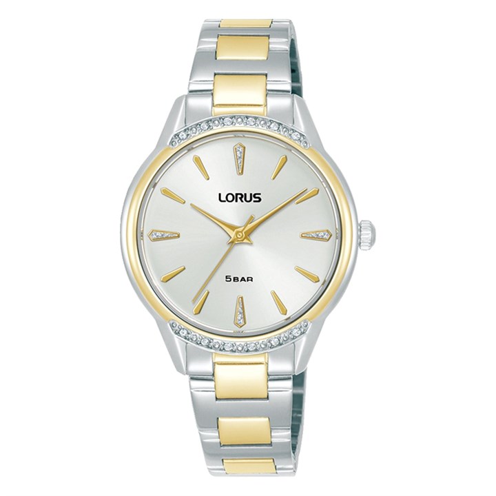 Lorus RG256YX9 Two Tone Stone Set Bracelet Watch - W58206