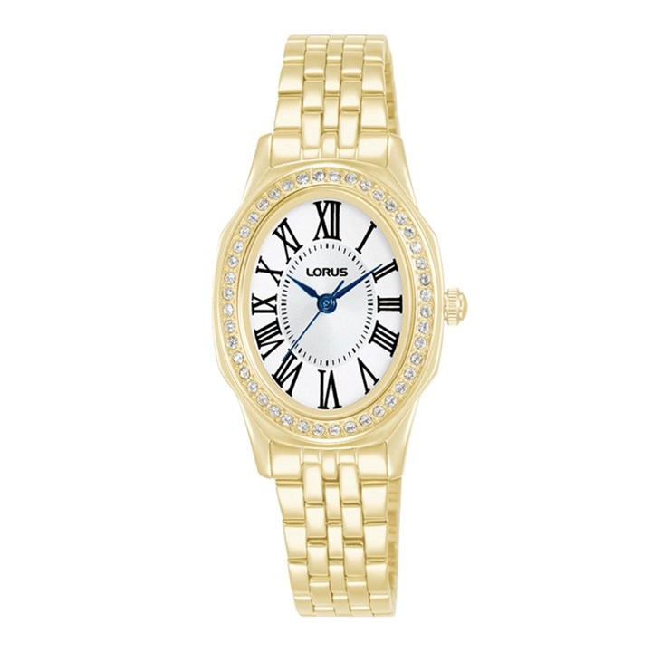 Lorus RH870CX9 Gold Tone Stone Set Bracelet Watch - W58229