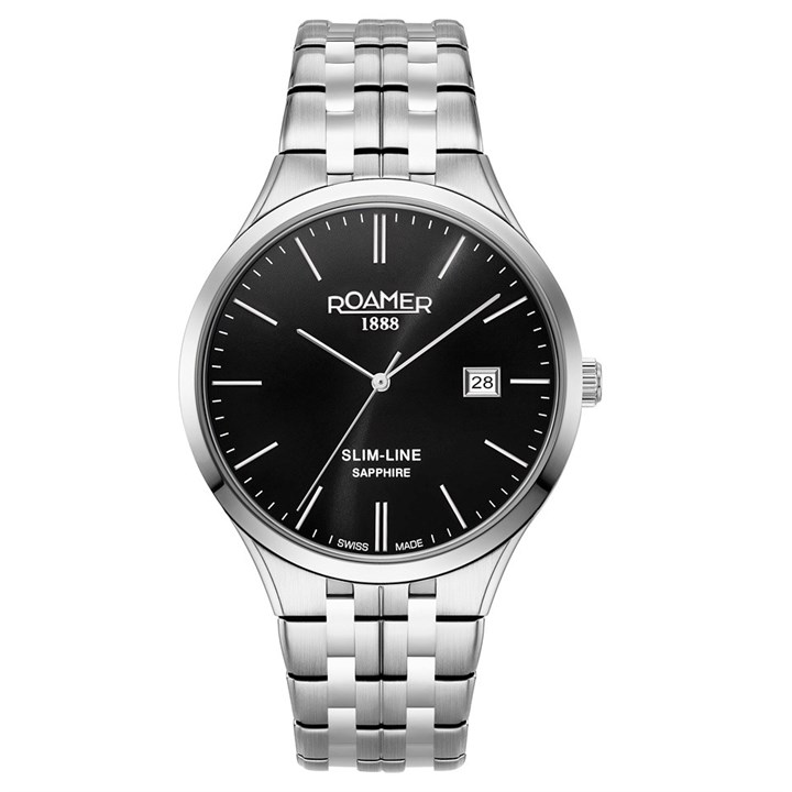 Roamer 512833 41 55 20 Slim-Line Classic Black Dial Watch - W60152
