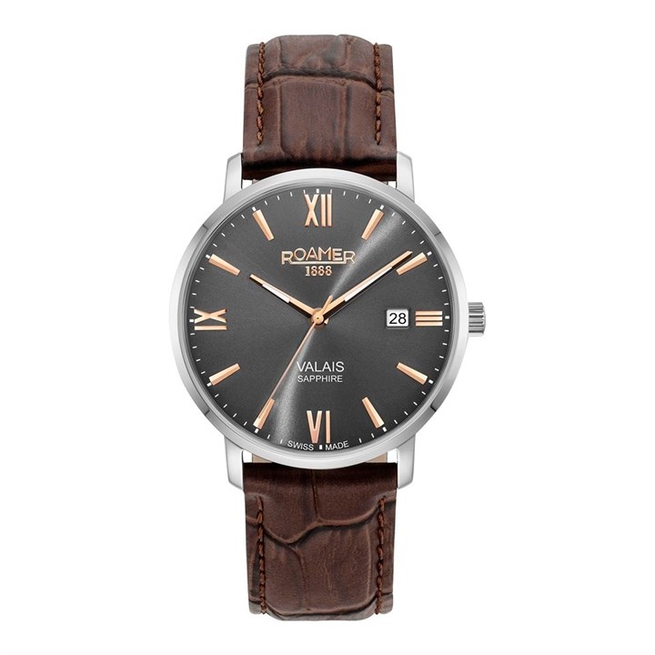 Roamer 958844 41 53 05 Valais Brown Leather Strap Watch - W60307