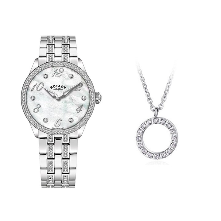 Rotary LB00780/41/SET Watch And Necklace Gift Set - W64187
