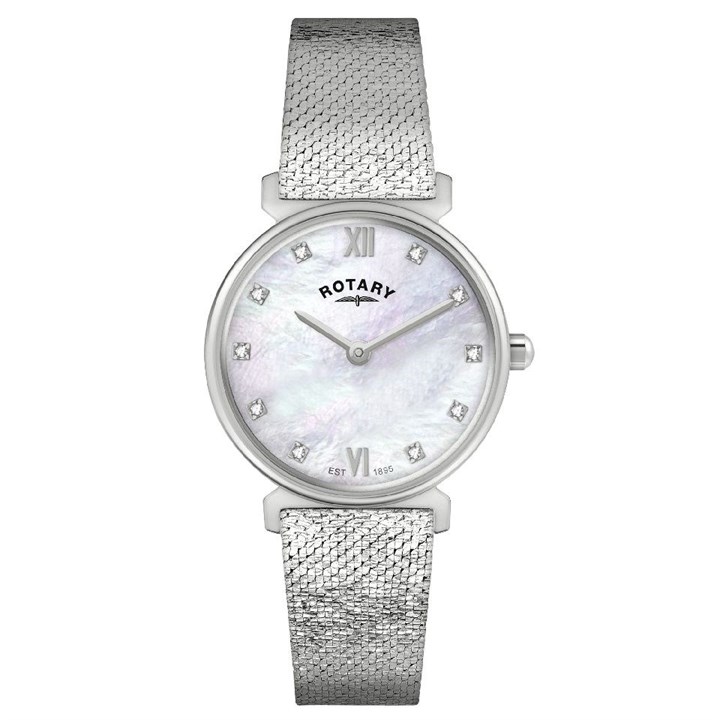 Rotary RLB10021/07 1895  Stone Set Mesh Bracelet Watch - W64206