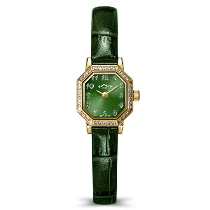 Rotary RLS10056/28 Heritage Altera Green Leather Strap Watch - W64234