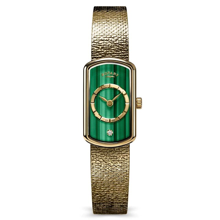 RLB10078/99/D Rotary Solitaire Green Dial Diamond Bracelet Watch - W64266