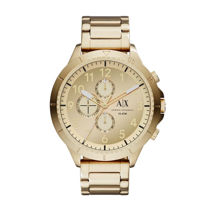 Armani Exchange AX1752 Gold Plated Chronograph Bracelet Watch - W6505