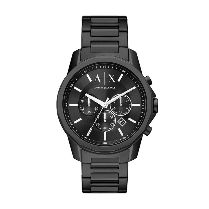 Armani Exchange AX1722 Chronograph Black IP Bracelet Watch - W65302