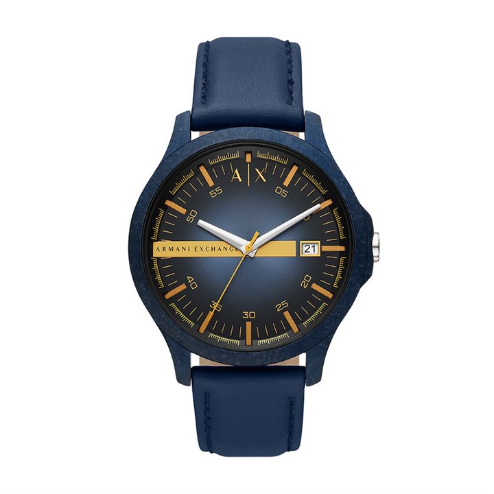 Armani Exchange AX2442 Blue Leather Strap Watch - W65328