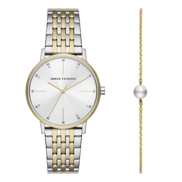 Armani Exchange AX7156SET Two Tone Bracelet And Watch Gift Set - W65430