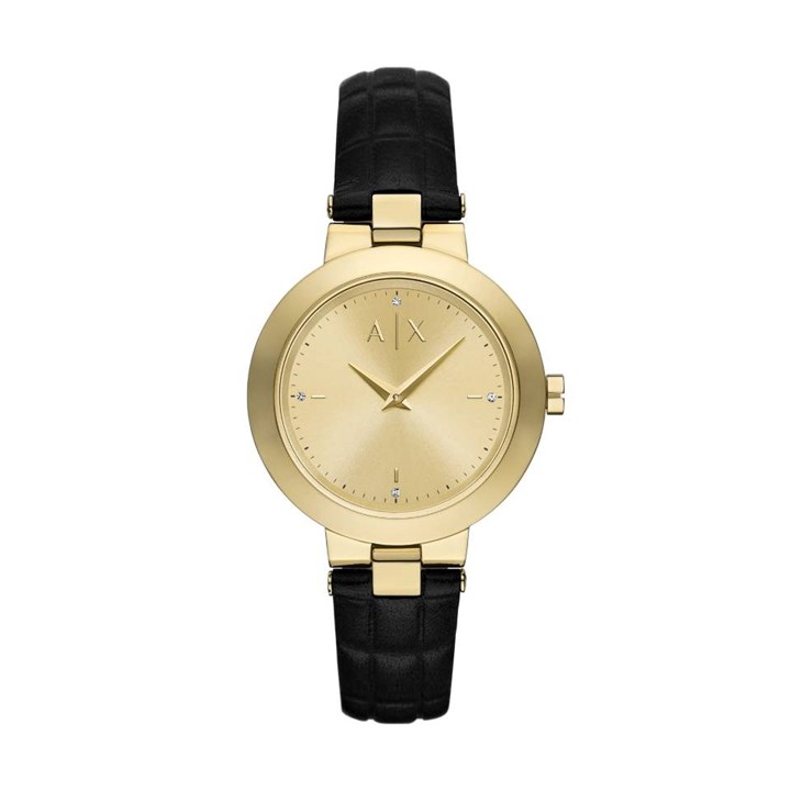 Armani Exchange AX5174 Black Leather Strap Watch - W65453