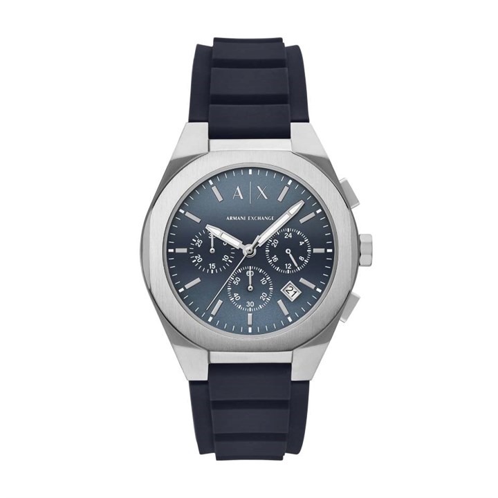 Armani Exchange AX4185 Chronograph Blue Silicone Strap Watch - W65485