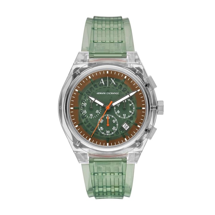 Armani Exchange AX4165 Sync Green Plastic Strap Watch - W65488