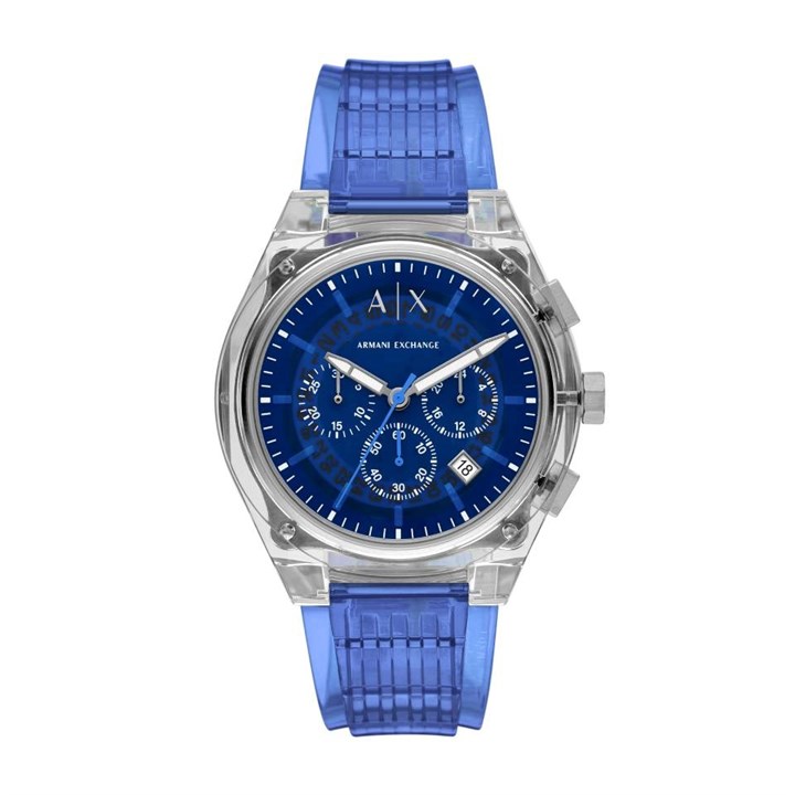 Armani Exchange AX4166 Sync Blue Plastic Strap Watch - W65489