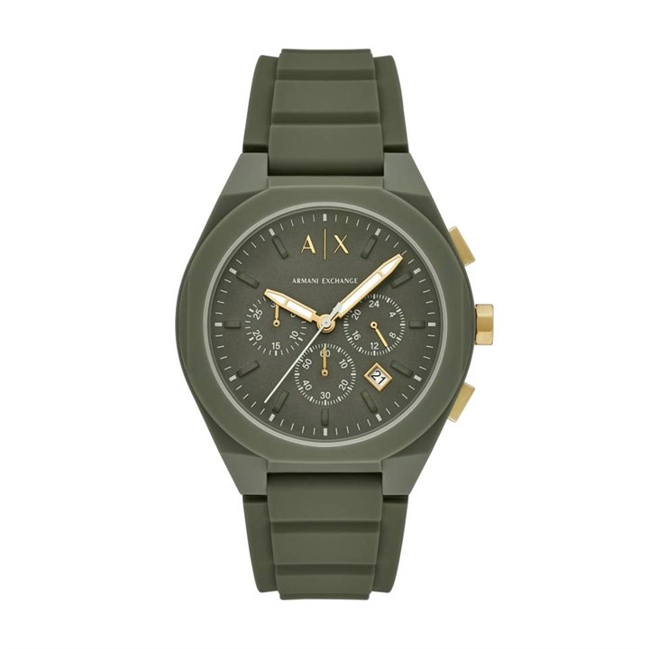 Armani Exchange AX4169  Chronograph Green Silicone Strap Watch - W65504