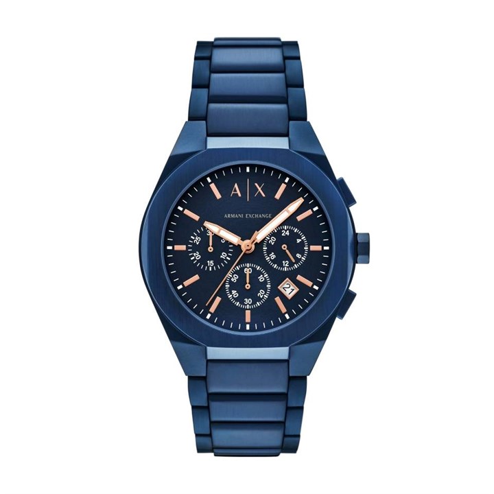 Armani Exchange AX4189 Chronograph Blue IP Bracelet Watch - W65507