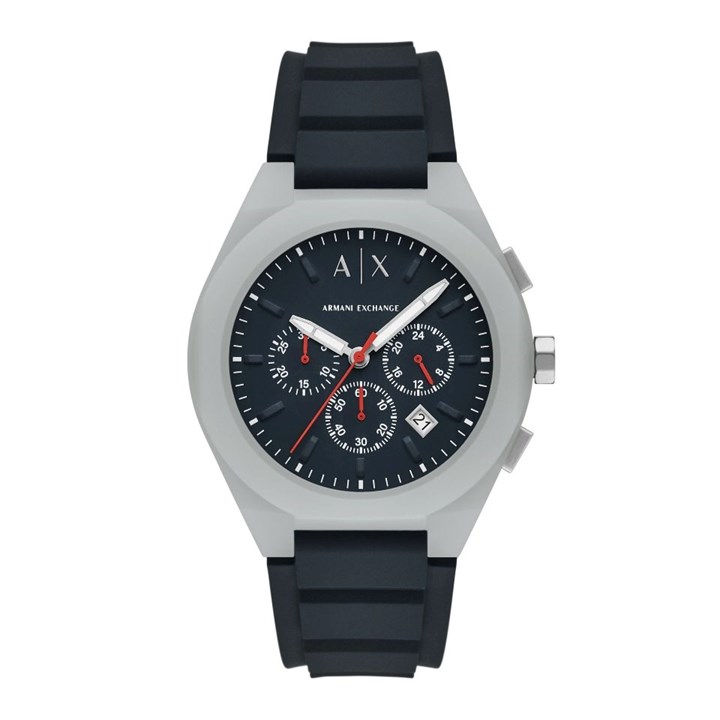 Armani Exchange AX4172  Chronograph Black Silicone Strap Watch - W65509