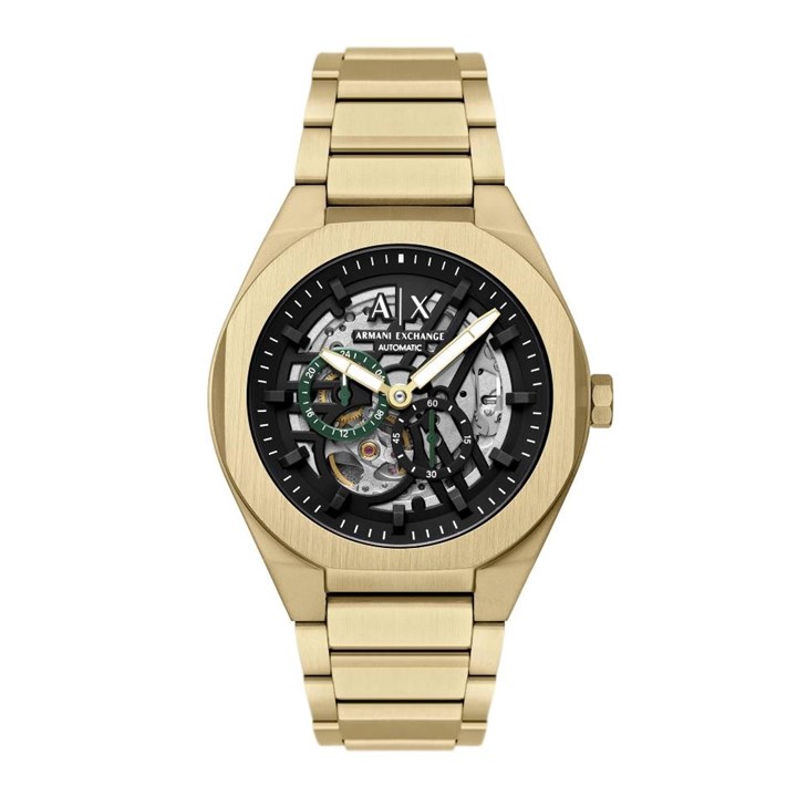 Armani Exchange AX4194 Automatic Gold Tone Bracelet Watch - W65532