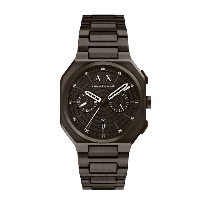 Armani Exchange AX1479 Gunmetal IP Chronograph Bracelet Watch - W65556