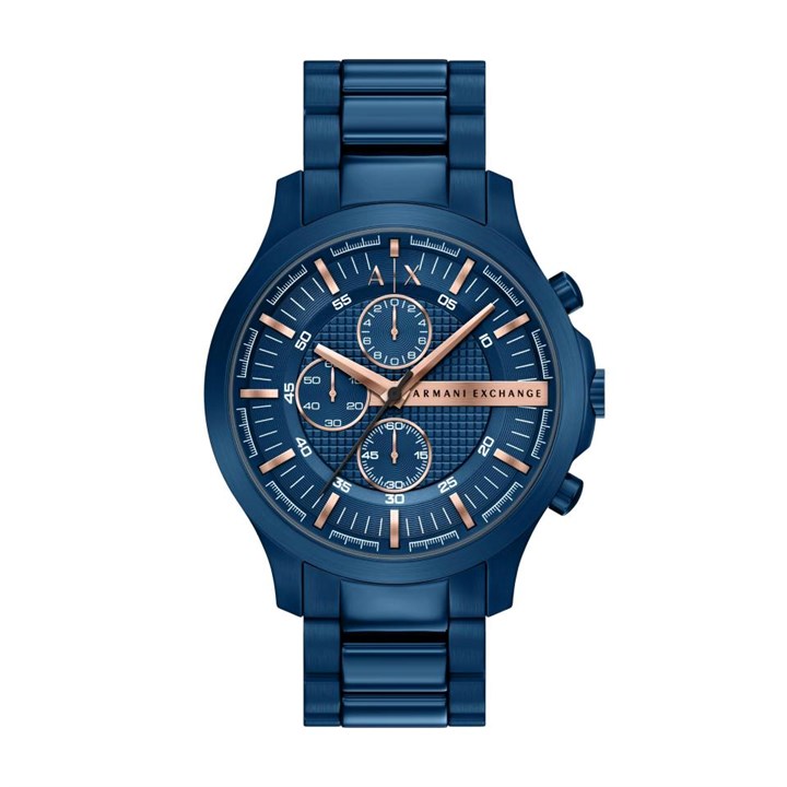 Armani Exchange AX2468 Hampton Chronograph Blue IP Bracelet Watch - W65560