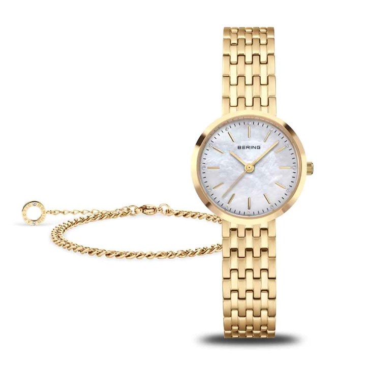 BERING 19126-734-GWP Classic Gold Tone Watch And Bracelet Set - W74192