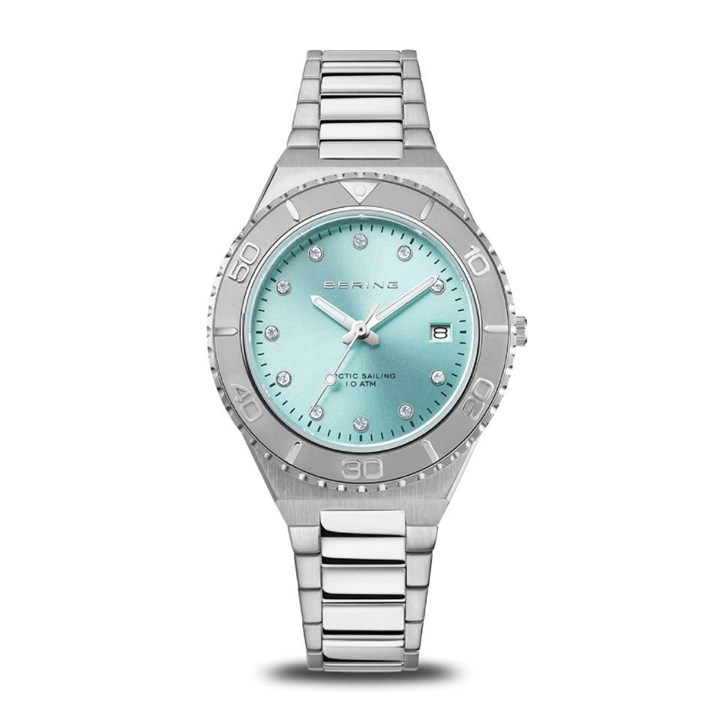 BERING 18936-707 Classic Turquoise Dial Bracelet Watch - W74201