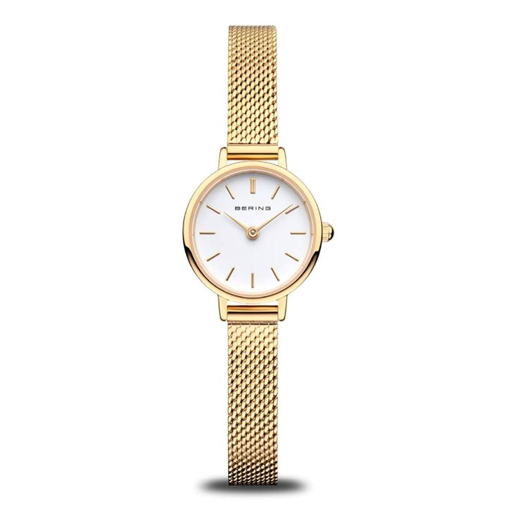 BERING 11022-334 Gold Tone Mesh Bracelet Watch - W74285