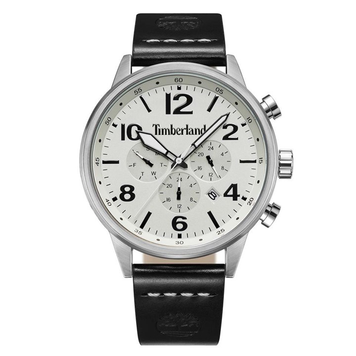 Timberland Myrtle Black Leather Strap Watch - W76115