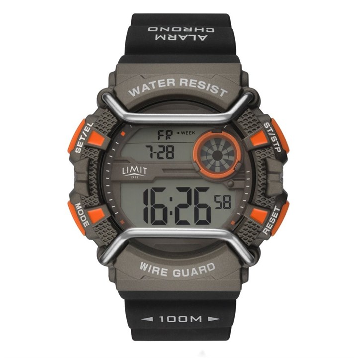 Limit 5897 Digital Black Resin Strap Sports Watch - W77122