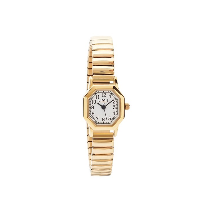 Limit 6498.01 Gold Tone Octagonal Expander Bracelet Watch - W77187