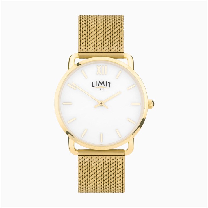 Limit 6381 Gold Tone Mesh Bracelet Watch - W77252
