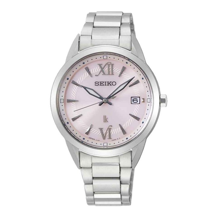 Seiko SUT389J1 Solar Pink Dial Bracelet Watch - W78125