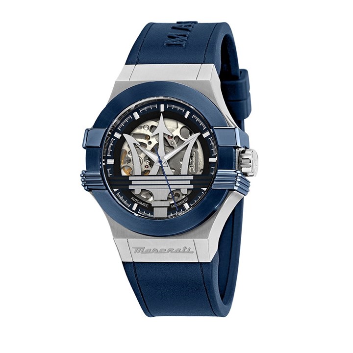 Maserati R8821108050 Potenza Automatic Blue Resin Strap Watch - W81187