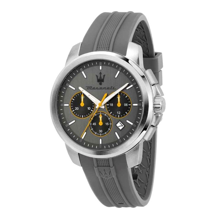 Maserati R8871621043 Successo Chronograph Grey Silicone Strap Watch - W81294
