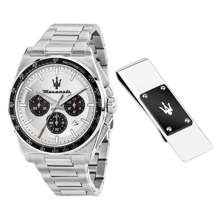 Maserati R8873652009 Velocita Chronograph Watch And Money Clip Set - W81310