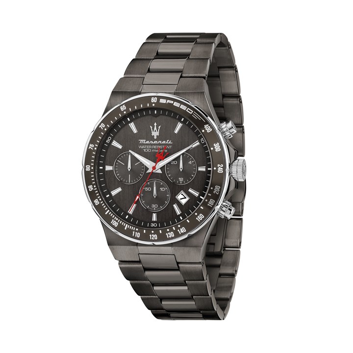 Maserati R8873640027 Sfida Chronograph Gunmetal IP Bracelet Watch - W81339