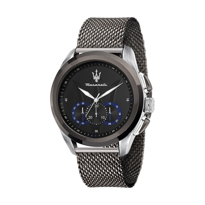Maserati R8873612006 Traguardo Chronograph Gunmetal Mesh Bracelet Watch - W81355