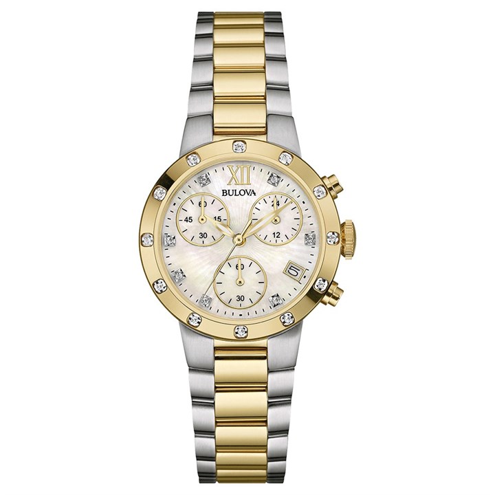 Bulova 98R209 Two Tone Diamond Bracelet Watch - W83180