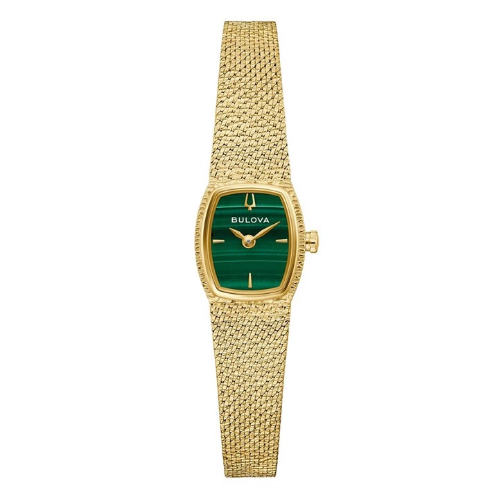 Bulova 97L184 Goddess Of Time Gold Tone Mesh Bracelet Watch - W83236