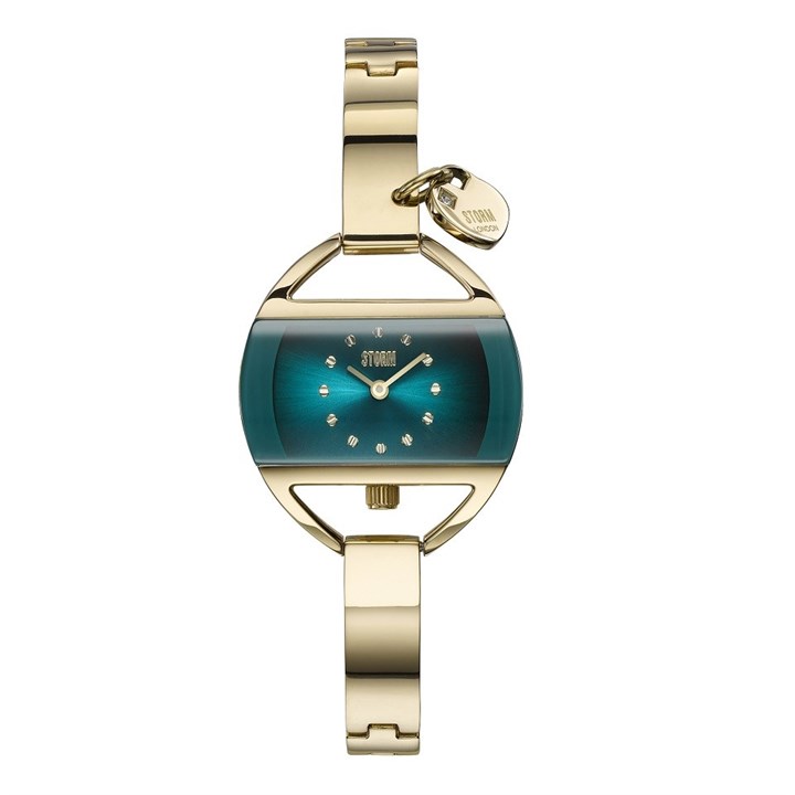 STORM 47013/GD/T Temptress Charm Gold Teal Bracelet Watch - W87342