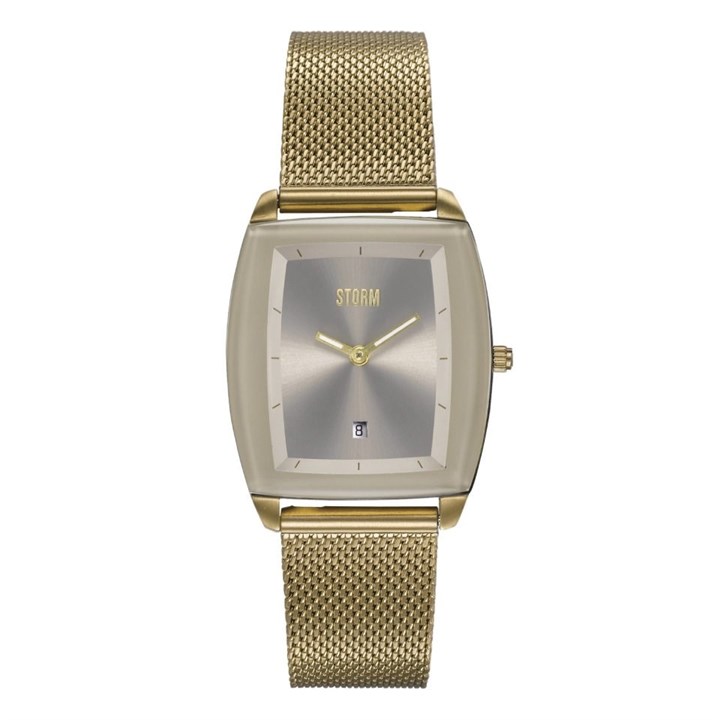 STORM 47474/GD/TP Mini Zaire Gold Taupe Mesh Bracelet Watch - W87392