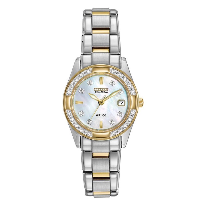 Citizen EW1824-57D Regent Two Tone Eco-Drive Diamond Set Bracelet Watch - W9198