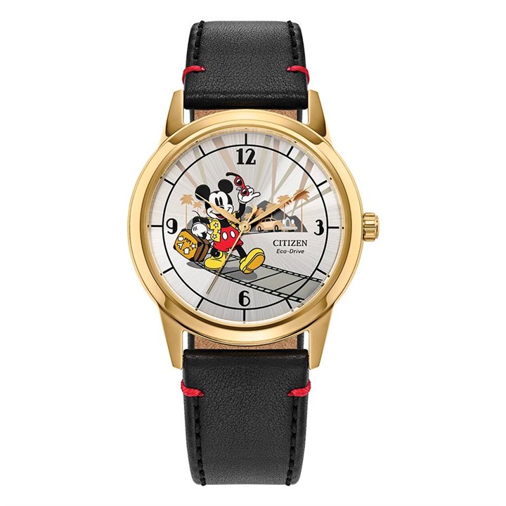 FE7063-07W Citizen Disney Hollywood Eco-Drive Black Leather Strap Watch - W92222