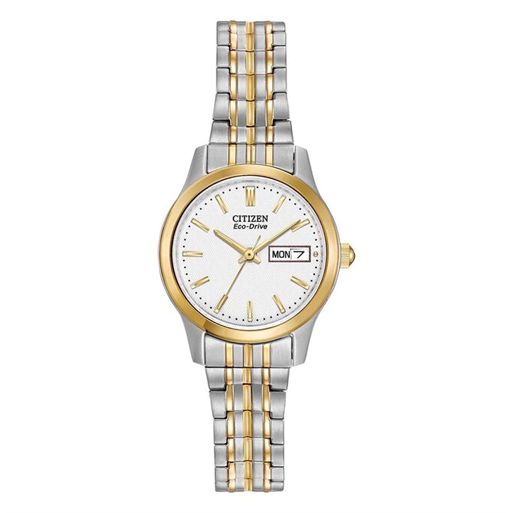 Citizen EW3154-90A Eco-Drive Two Tone Expanding Bracelet Watch - W9269